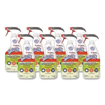 Fantastik 10054600000325 32 oz. Spray Bottle Multi-Surface Disinfectant Degreaser - Herbal (8/Carton)