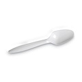  | Dixie PTM21 Plastic Mediumweight Teaspoons - White (1000/Carton) image number 1