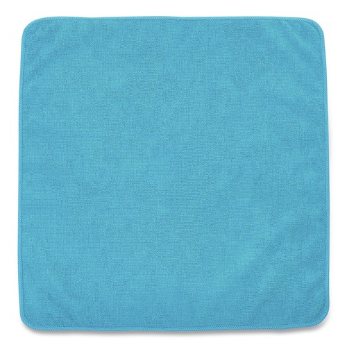 Office Jansan | Rubbermaid Commercial 1820583 16 in. x 16 in. Microfiber Cleaning Cloths - Blue (24/Pack) image number 0