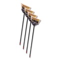 Brooms | Nexstep Commercial Products 91351 MaxiPlus Professional Polystyrene Bristle Angle Brooms with 51 in. Handle - Black (4/Carton) image number 0