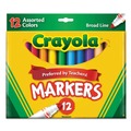 Permanent Markers | Crayola 587712 Broad Bullet Tip Non-Washable Marker - Assorted Classic Colors (12/Set) image number 0