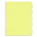 Office Jansan | Office Essentials 11466 11 in. x 8.5 in. 5-Tab Plastic Insertable Dividers - Clear Tabs (1-Set) image number 1