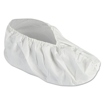 Ansell A40 Liquid and Particle Protection Shoe Covers - Medium, White (400/Carton)