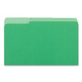 Universal UNV10522 1/3 Cut Tab Legal Size Deluxe Colored Top Tab File Folders - Green/Light Green (100/Box) image number 2