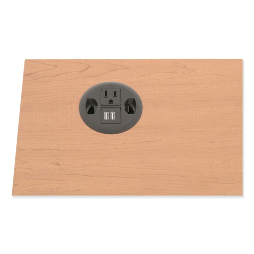 Office Furniture Accessories | HON HGRMTUSB2.X 3 in. Diameter USB AC Power Hub Grommet - Black image number 0