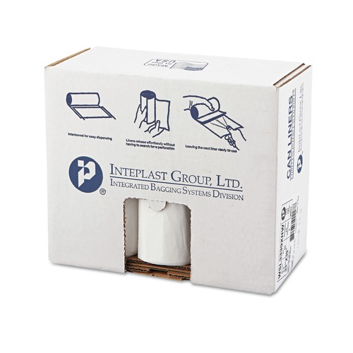 Bulk Savings Pricing 2 | Inteplast Group WSL3339XHW 33 in. x 39 in. 33 Gallon 0.8 mil Low-Density Commercial Can Liners - White (150/Carton) image number 0