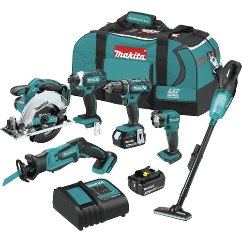 Combo Kits | Makita XT614SX1 18V LXT Lithium-Ion 6-Tool Cordless Combo Kit (3 Ah) image number 0