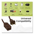 Office Electronics & Batteries | GoGreen Power GG-24812-3 12 ft. 13 Amps Household Extension Cord - Brown (3/Pack) image number 3