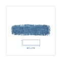 Mops | Boardwalk BWK1136 36 in. x 5 in. Looped-End Cotton/ Synthetic Blend Dust Mop Head - Blue image number 2