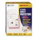 Office Jansan | C-Line 62097 11 in. x 8-1/2 in. Heavyweight Polypropylene Sheet Protectors with 2-in. Sheet Capacity - Clear (200/Box) image number 0