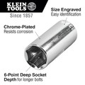 Klein Tools 65502 8-Piece 3/8 in. Drive Deep Socket Wrench Set image number 1