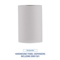 Cleaning & Janitorial Supplies | Boardwalk BWK6250 8 in. x 350 ft. 1-Ply Hardwound Nonperforated Paper Towels - White (12/Carton) image number 4