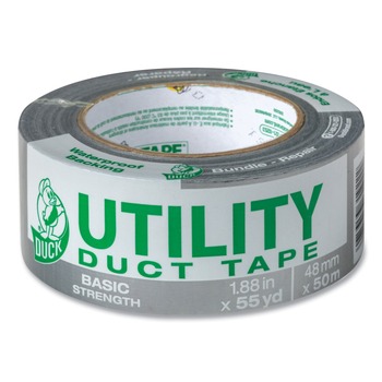 Duck 1.88 in. x 55 yards 3 in. Core Utility Grade Tape - Silver (1-Roll)