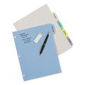 Office Jansan | Avery 16170 Write and Erase Big Tab 11 in. x 8.5 in. 5-Tab 3-Hole Punched Durable Plastic Dividers - Assorted (1-Set) image number 3