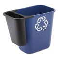 Trash & Waste Bins | Rubbermaid Commercial FG295073BLA Rectangular Saddle Basket Recycling Bin - Black image number 2