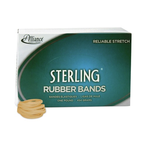Office Jansan | Alliance 24305 1 lbs. Box Size 30 0.03 in. Gauge Sterling Rubber Bands - Crepe (1-Box) image number 0