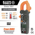 Clamp Meters | Klein Tools CL220 400 Amp Auto-Ranging Digital Clamp Meter with Temperature/Non-Contact Voltage Detector image number 6