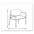 Office Furniture & Lighting | HON HSB50.F.E.SX04.CBK Accommodate Series 33.5 in. x 21.5 in. x 32.5 in. Bariatric Chair with Arms - Elysian Seat/Back, Charblack Legs image number 3