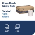 New Year New Savings! Save $25 off $150 | Tork 192840 1-Ply 12 x 5.25 Chem-Ready Wiping Rolls - White (6/Carton) image number 2