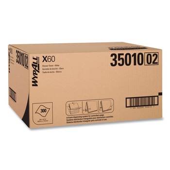 WypAll X60 22-1/2 in. x 39 in. Shower Towels - White (100/Box, 3 Boxes/Carton)
