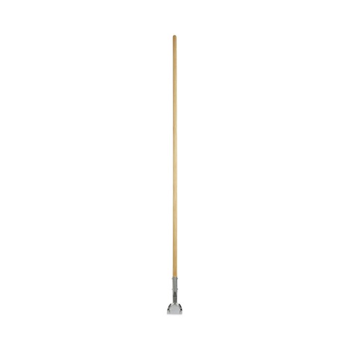 Mops | Boardwalk BWK1490 1 in. x 60 in. Lacquered Wood Swivel Head Clip-On Dust Mop Handle - Natural image number 0