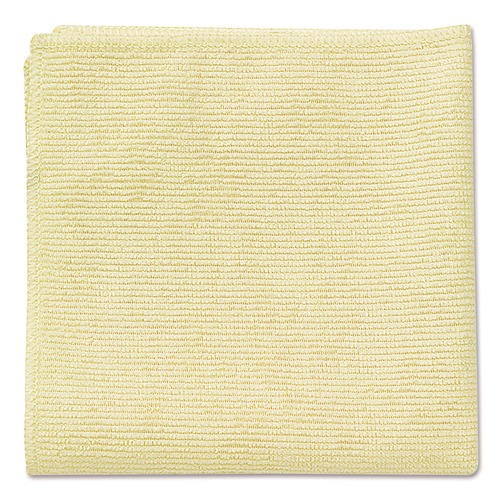  | Rubbermaid Commercial 1820584 16 in. x 16 in. Microfiber Cleaning Cloths - Yellow (24/Pack) image number 0