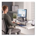 Office Furniture Accessories | Fellowes Mfg Co. 8031001 27 in. x 14 in. x 4 in. to 6.5 in. Office Suites Premium Monitor Riser - Black/Silver image number 7
