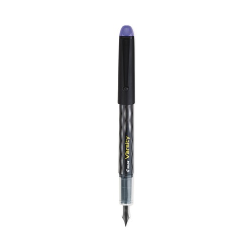 Pens | Pilot 90008 Varsity Medium 1 mm Fountain Pen - Purple Ink/Clear/Black/Purple Barrel image number 0