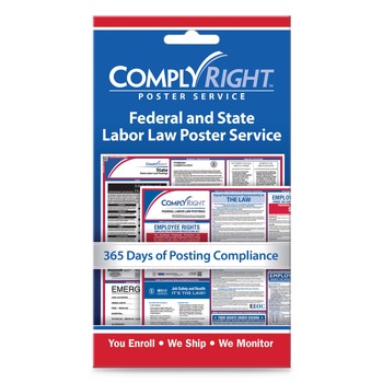 ComplyRight 4 in. x 7 in. State/Federal Labor Law Poster Service