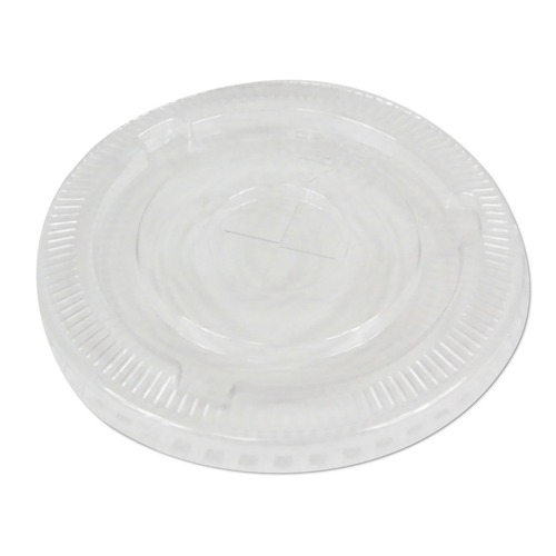 Cutlery | Boardwalk BWKPETSTRAW 16 oz. - 24 oz. PET Cold Cup Lids - Clear (1000/Carton) image number 0