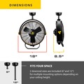 Ceiling Fans | Mule 52007-45 18 in. 3 Speed Ceiling Mounted Plug-In Cord Garage Fan without Remote - Black/Yellow image number 2