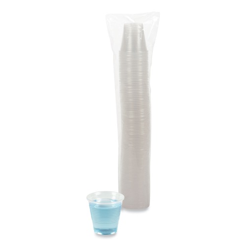 Boardwalk BWKTRANSCUP5PK 5 oz. Polypropylene Plastic Cold Cups - Translucent (100-Piece/Pack) image number 0
