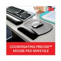 Office Jansan | 3M WR310LE 19 in. Antimicrobial Leatherette Cover Gel Wrist Rest for Keyboard - Black image number 6