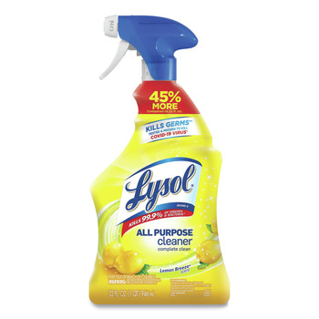 LYSOL Brand 32 oz. Spray Bottle Ready-to-Use All-Purpose Cleaner - Lemon Scent (12/Carton)