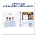 Office Jansan | Avery 17576 11 in. x 8.5 in. 1.5 in. Capacity 3-Rings Durable View Binder with DuraHinge and Slant Rings - White (4/Pack) image number 6