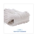 Mops | Boardwalk BWK224RCT 24 oz. Rayon Premium Cut-End Wet Mop Heads - White (12/Carton) image number 6