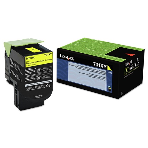 Ink & Toner | Lexmark 70C1XY0 Return Program 4,000 Page-Yield Extra High-Yield Toner - Yellow image number 0