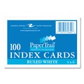 Flash Cards | Roaring Spring 74844 4 in. x 6 in. Narrow Ruled Index Cards - White (36/Carton) image number 1