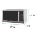 Food Service | Avanti MT116V4M 1000 W 1.1 cu. ft. Stainless Steel Microwave Oven - Mirror-Finish image number 3