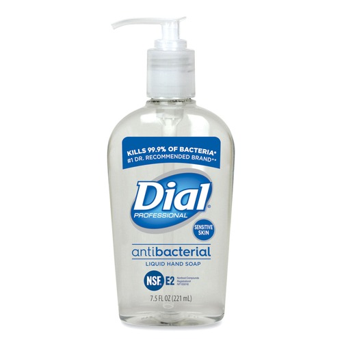 Cleaning & Janitorial Supplies | Dial Professional DIA 82834 7.5 oz. Bottle Antimicrobial Liquid Hand Soap for Sensitive Skin - Floral Scent (12/Carton) image number 0