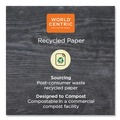 Cleaning & Janitorial Supplies | World Centric TWPAMF 9 in. x 9 in. 1-Ply 100% PCW Recycled Paper Towels - Natural (4000/Carton) image number 2