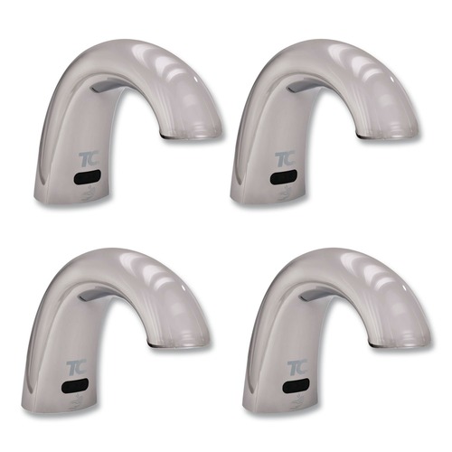 Paper & Dispensers | Rubbermaid Commercial 1938171 One Shot 11 in. x 14 in. x 3.5 in. Touch Free Foam Soap Dispenser - Chrome (4/Carton) image number 0