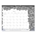  | Blueline C2917311 22 in. x 17 in. 12-Month Jan to Dec 2024 Monthly Desk Pad Calendar with DoodlePlan Coloring Pages - Black Binding/Clear Corners image number 1