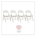Office Chairs | Alera ALECA944 Armless Steel Folding Chair Supports Up to 275 lbs. - Taupe (4/Carton) image number 6