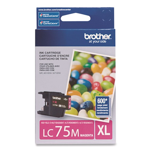 Ink & Toner | Brother LC75MS Innobella 600 Page-Yield High-Yield Ink - Magenta image number 0