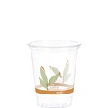 Cups and Lids | Dart RTP12BARE 12 - 14 oz. Bare Eco-Forward RPET Leaf Design Squat Cold Cups - Clear (50/Pack) image number 0