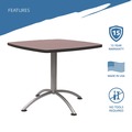  | Iceberg 65614 36 in. x 36 in. x 30 in. CafeWorks Square Cafe-Height Table - Walnut/Silver image number 3