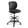 | Safco 3394BL Vue Heavy-Duty Extended Height Stool Fabric Seat Nylon Mesh Back - Black image number 0