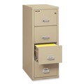 Office & Office Supplies | FireKing 4-2131-CPA 20.81 in. x 31.56 in. x 52.75 in. Insulated 4-Drawer Vertical File with 1-Hour Fire Protection - Parchment image number 3