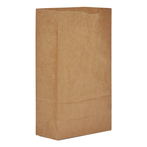 Office Jansan | Ross & Wallace Paper Products 100306 5.88 in. x 3.63 in. x 11 in. #6 Size Grocery Paper Bags - Kraft (2000/Bundle) image number 0